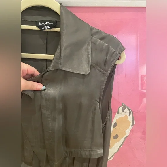BeBe silky vest/dress/trench - Picture 7 of 15